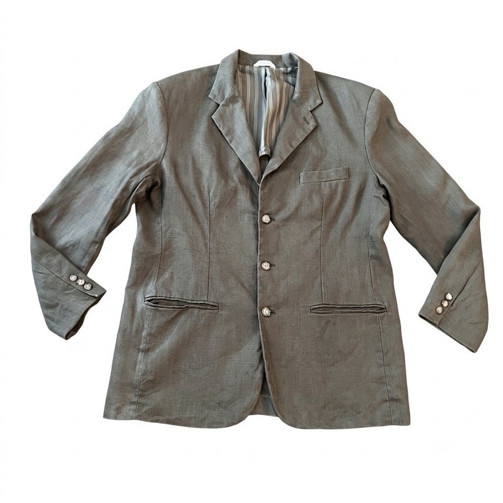 Vintage Gap 100% Linen Men's Blazer Medium FADED GREEN